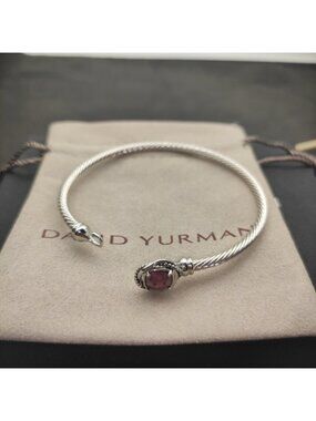 David Yurman twisted square diamond purple diamond bracelet
